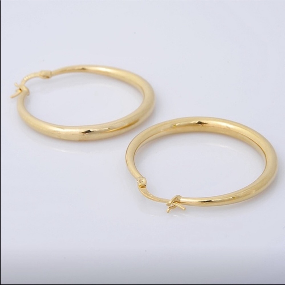 NWT Gold Plated Hoop Eartings